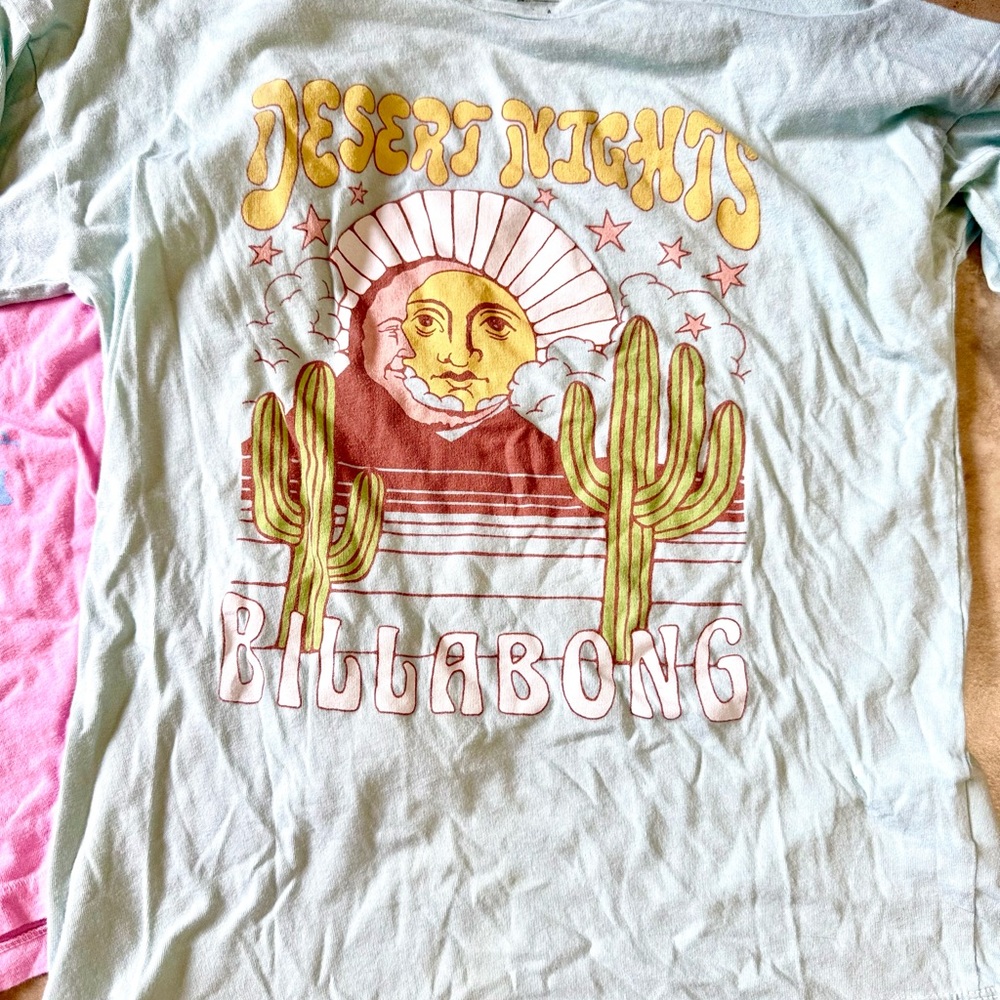 Billabong 4 Girls size L Graphic Tee Collection - Picture 6 of 12